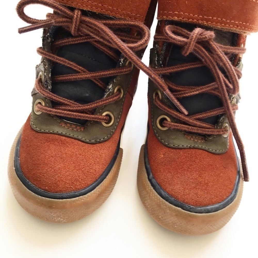 NEXT brown suede hi-top shoes EUC size 5 - Picture 3 of 6